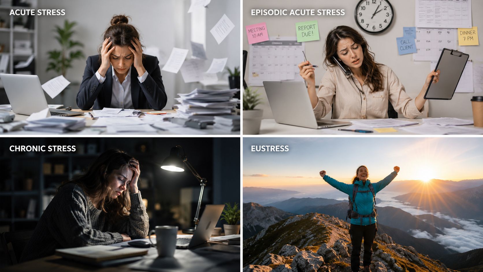 4 Types of Stress: Causes, Symptoms and Coping